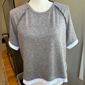 Evereve Loretta Twofer Tee Medium